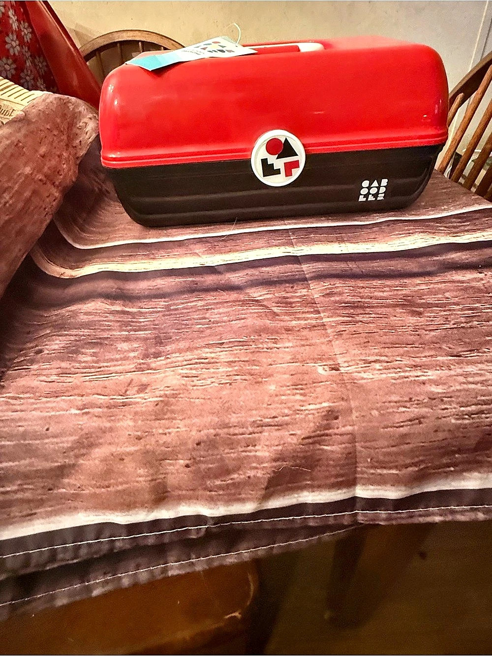 Caboodle Red Black Cosmetic Organizer NWT